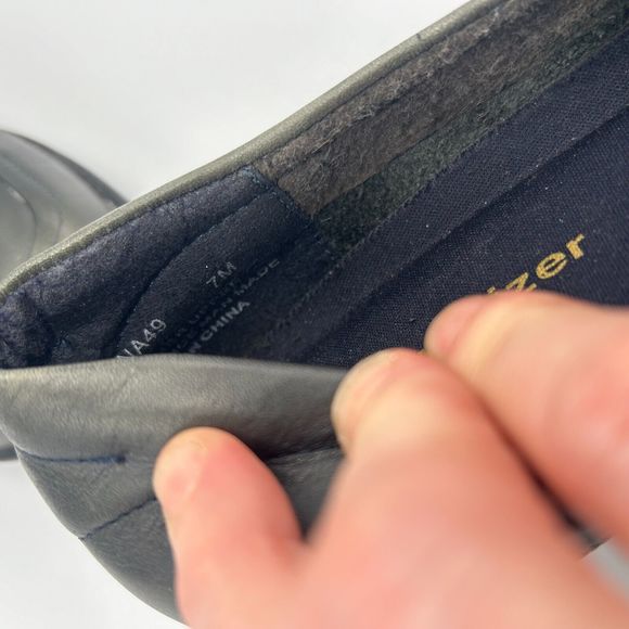 NATURALIZER Slip-On Leather Loafers-Comfort Walking Flats-Olive Green-Wo… - Picture 7 of 8